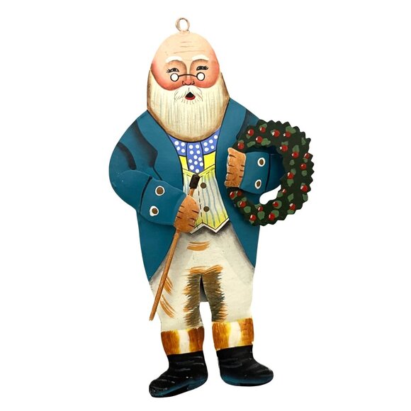 VTG Department 56 -1994 Santa's Suits Metal Christmas Ornament BRIAN PATERSON - Picture 1 of 4